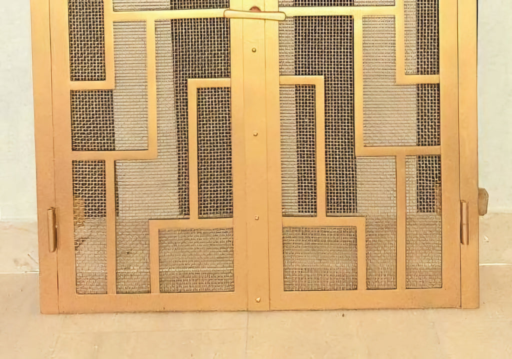Josef Hoffmann Brass Fireplace Protection Screen – Wiener Werkstätte, Unused