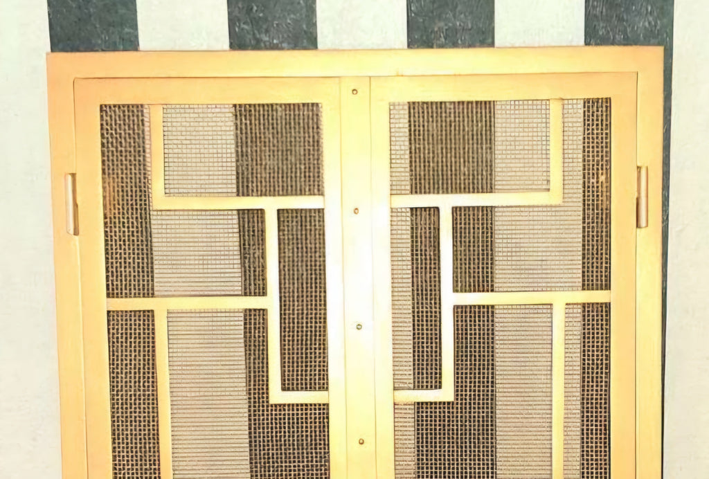 Josef Hoffmann Brass Fireplace Protection Screen – Wiener Werkstätte, Unused