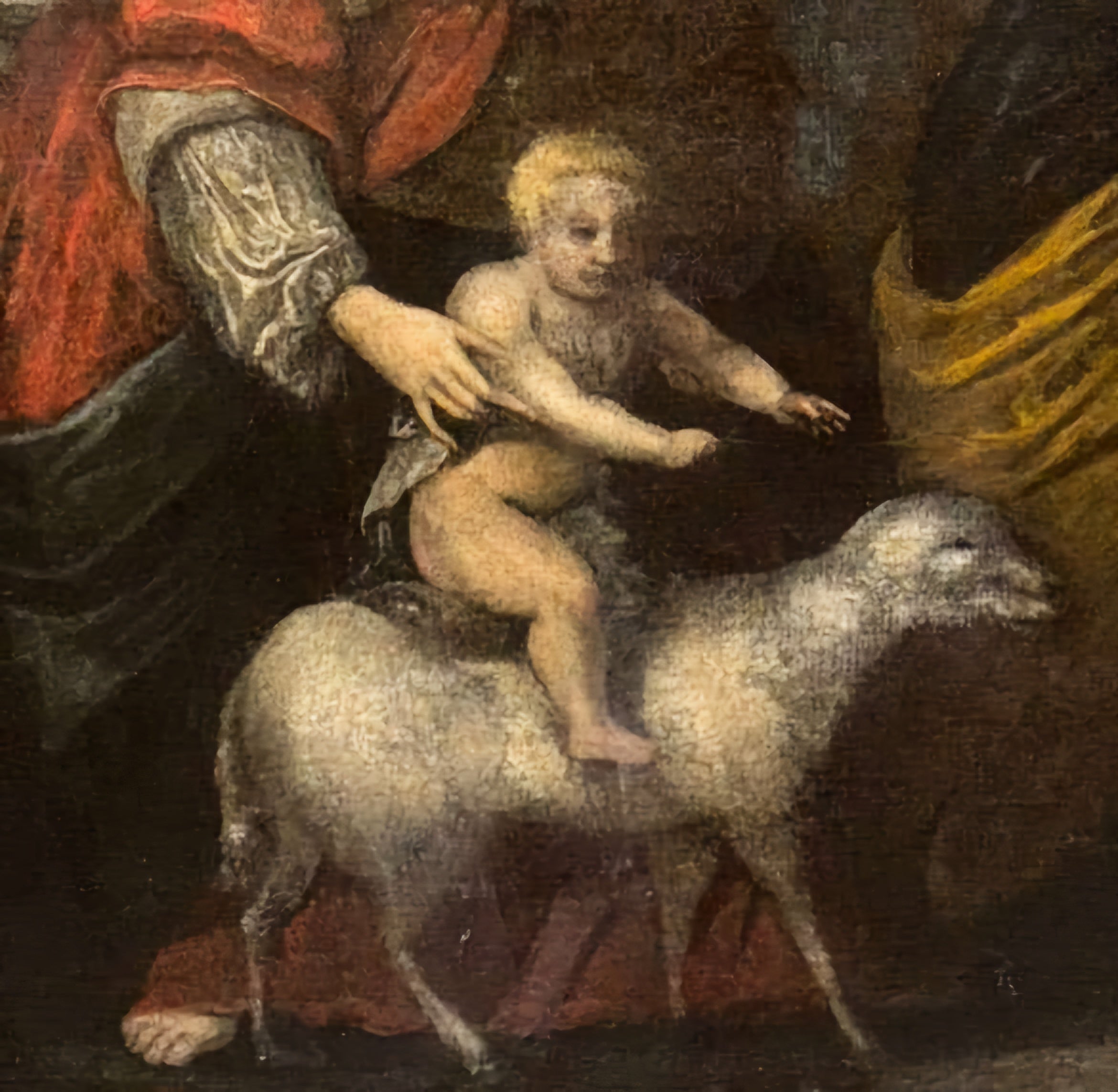 Holy Family with Lamb, Oil on canvas, Late 17th century