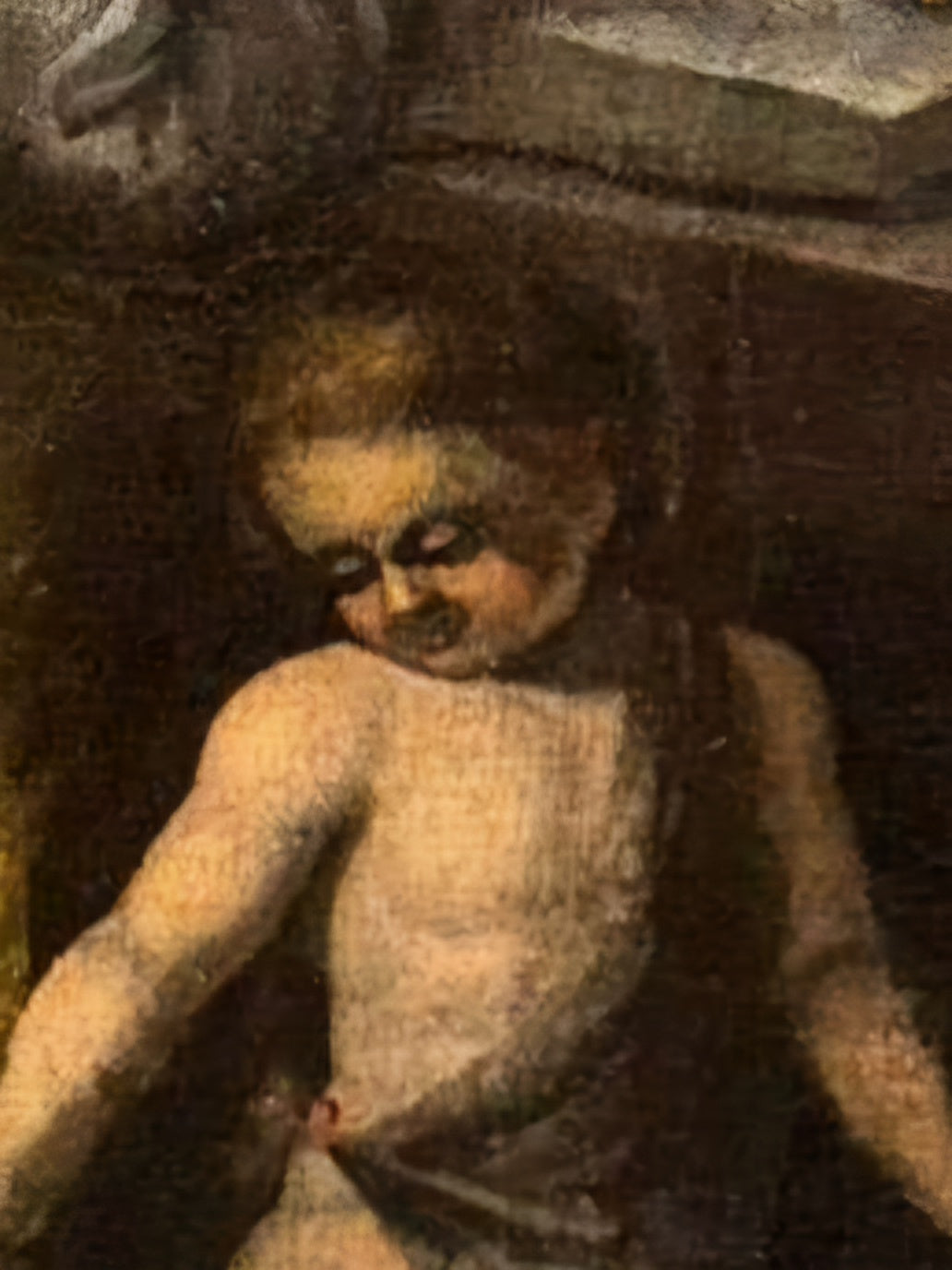 Holy Family with Lamb, Oil on canvas, Late 17th century