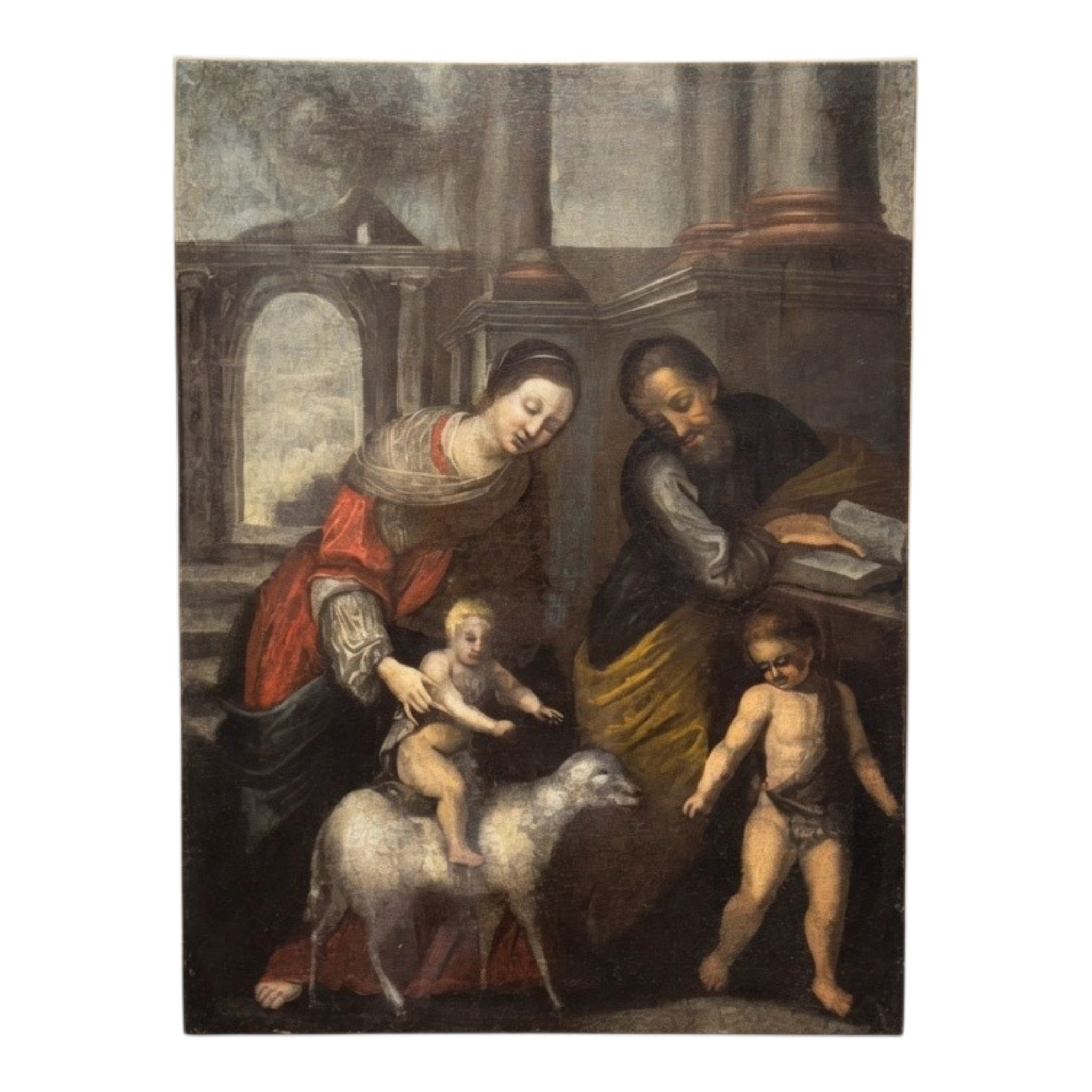 Holy Family with Lamb, Oil on canvas, Late 17th century
