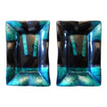 Luxury Iridescent Crackle Glass Serving Dishes – Set of 2