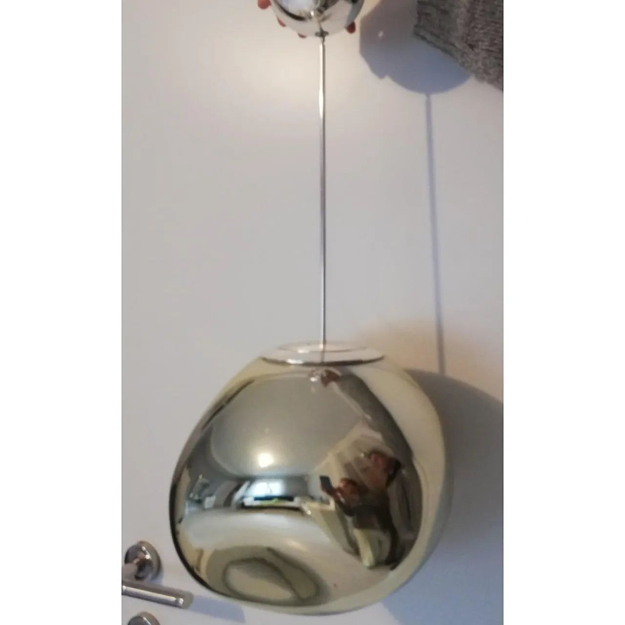 Mirrored Chrome Pendant Lamp, Tom Dixon Design
